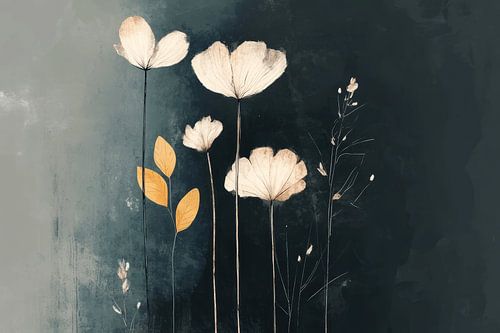 Botanisch abstract in Japandi stijl