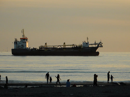 Ship near beach