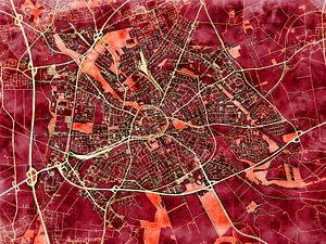 Karte von Paderborn im stil 'Amber Autumn'