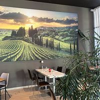 Photo de nos clients: Vignobles au coucher du soleil dans l'Alta Maremma. Toscane par Stefano Orazzini, sur artframe