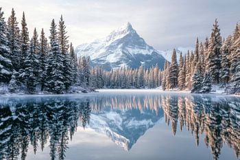 Paysage de montagne hivernal