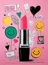 Lipstick and Smiles - Collage van Lianne Louise thumbnail