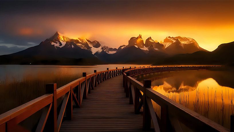 Crépuscule reflété par Jean Pierre