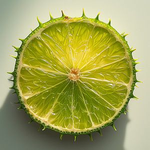Eine Limette mit Stacheln
