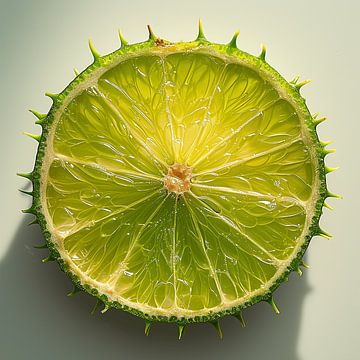 Un citron vert avec des pointes sur Karina Brouwer