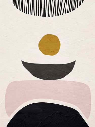 Art moderne, abstrait, organique, géométrique et coloré