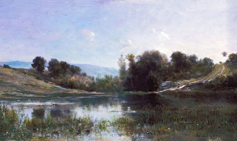 Pond at Gylieu, Charles Daubigny by Masterful Masters