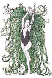 Belladonna Rising Ocean van Yvonne Dutch Artist