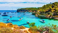 Mallorca beach with boats