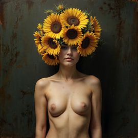 Woman with Bouquet by The Nudes Gallery