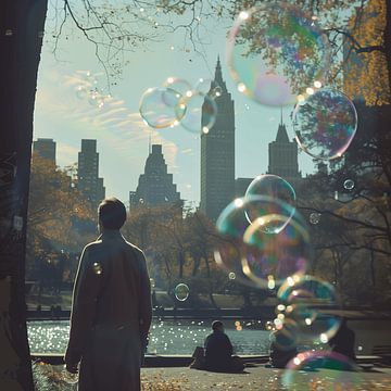 Soap bubbles in Central Park by Dream Drip