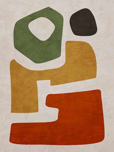 Kleurrijke geometrische organische abstracte kunst