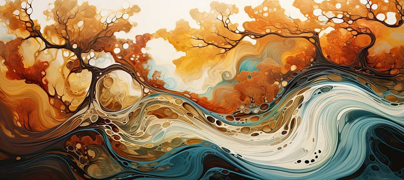 Abstract Landschap van Abstract Schilderij