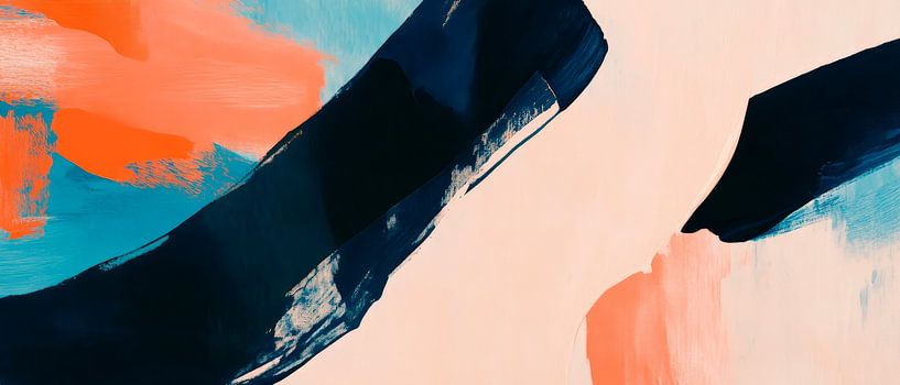 Abstrakte Farbenexplosion – Sanfte Harmonie von Poster Art Shop