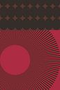 Retro kunst uit de jaren 70. Abstract geometrisch patroon nr. 11 van Dina Dankers thumbnail