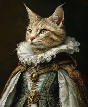 Majestueuze Kat: De Koninklijke Elegantie van Feline Aristocratie van But First Framing