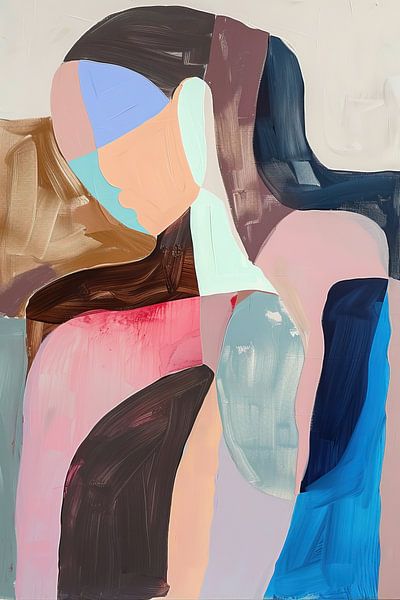 Minimalist Woman Portrait by Eye catching paintings