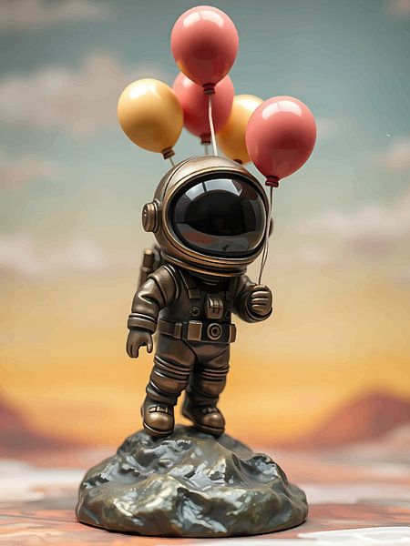 Astronaut with Balloons by Bovi Okta