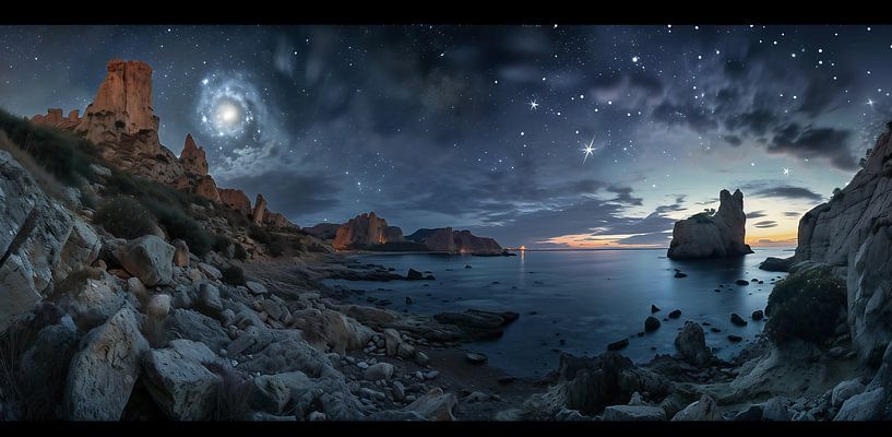 Nachts am Strand von fernlichtsicht