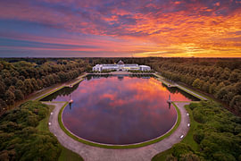 Parkhotel at sunrise in Bremen, Germany