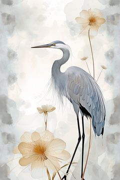 Japandi, Reiger met Bloesemtak van Caroline Guerain