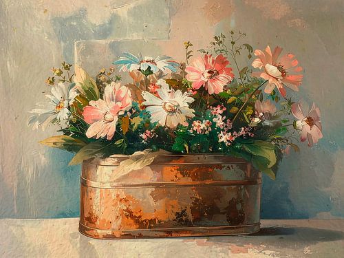 Romantisch stilleven met zomers veldboeket