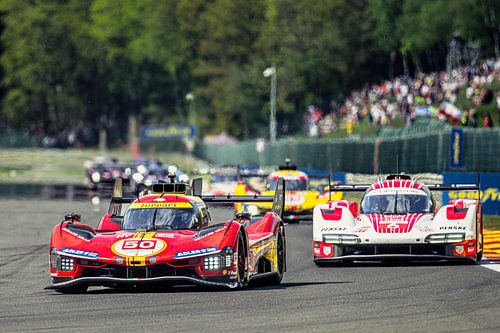 Ferrari tegen Porsche op Spa Francorchamps
