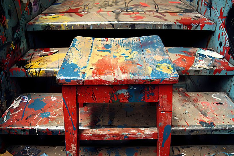 Escalier abstrait de Piet Mondrian par Art & Soul Creations