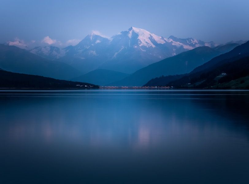 Ortler am Reschensee im Abendlicht von Erwin Stevens
