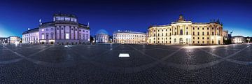 Berlijn Bebelplatz - Panorama op het blauwe uur van Frank Herrmann