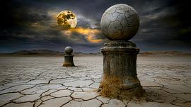 Tanz der Mondkugeln in der Endzeit von Klaus Tesching - Art-AI