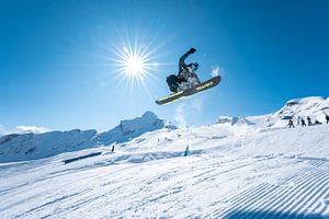 Snowboarder im Park am Kitzsteinhorn