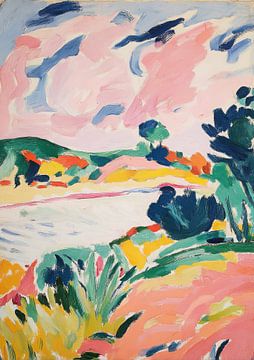 Abstract landschap - Matisse-stijl van Niklas Maximilian