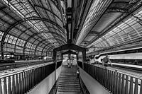 at the train station