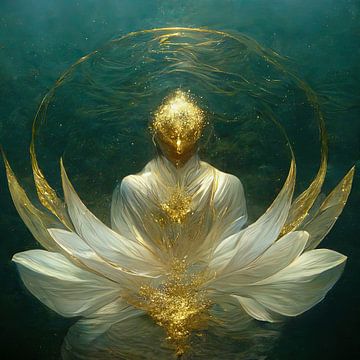 Water Angel Buddha by Anne Loos