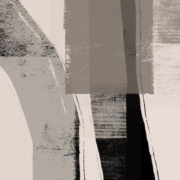 Scandinavische wabi-sabi. Minimalistisch abstract in neutrale kleuren nr. 9 van Dina Dankers