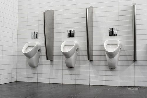 Urinals at the men's toilet