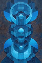 Blue Vault Rhythm by Eye catching paintings