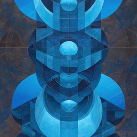 Blaues Gewölbe Rhythmus von Blickfänger Gemälde