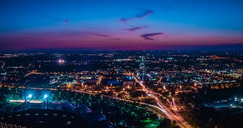 Zonsondergang in München