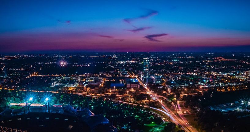 Zonsondergang in München van Mustafa Kurnaz