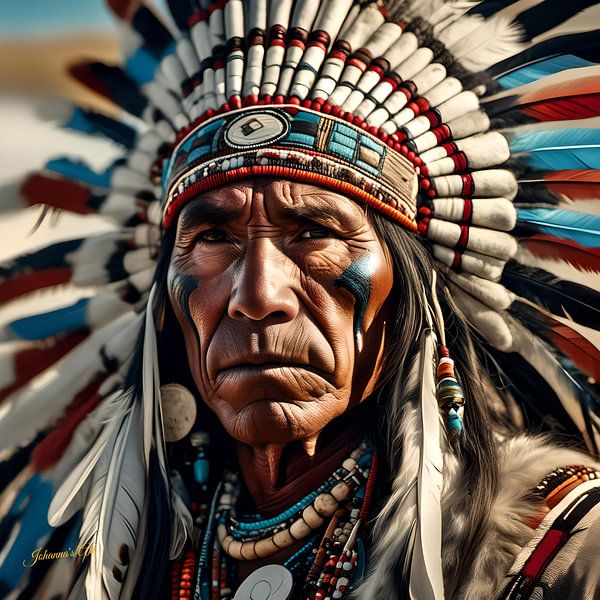 Realistic Native American Art 20 by Johannas Art Creations