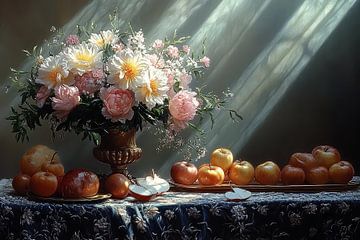 nature morte pittoresque avec des fleurs sur Egon Zitter