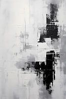 Abstract schilderij monochroom, zwart wit