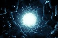 Abstract round tunnel with light particles by Besa Art thumbnail