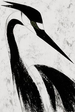 Minimalistischer Reiher