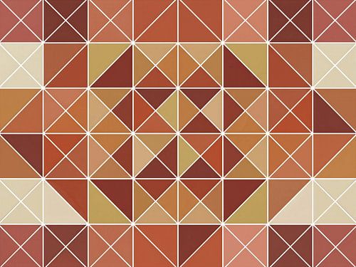 Geometrisch patroon in warme aardetinten
