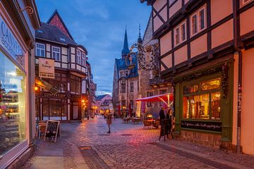 Oude stad, Quedlinburg; Harzgebergte, Saksen-Anhalt; Duitsland