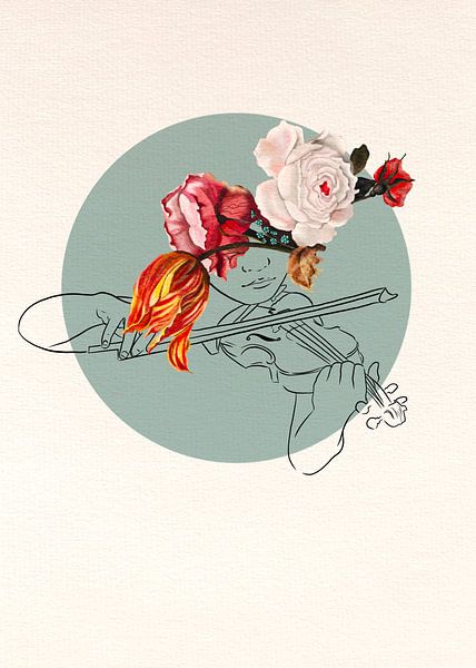 Flowers and music by W. Vos
