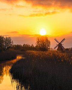 Zonsopkomst bij de Noordermolen van Henk Meijer Photography